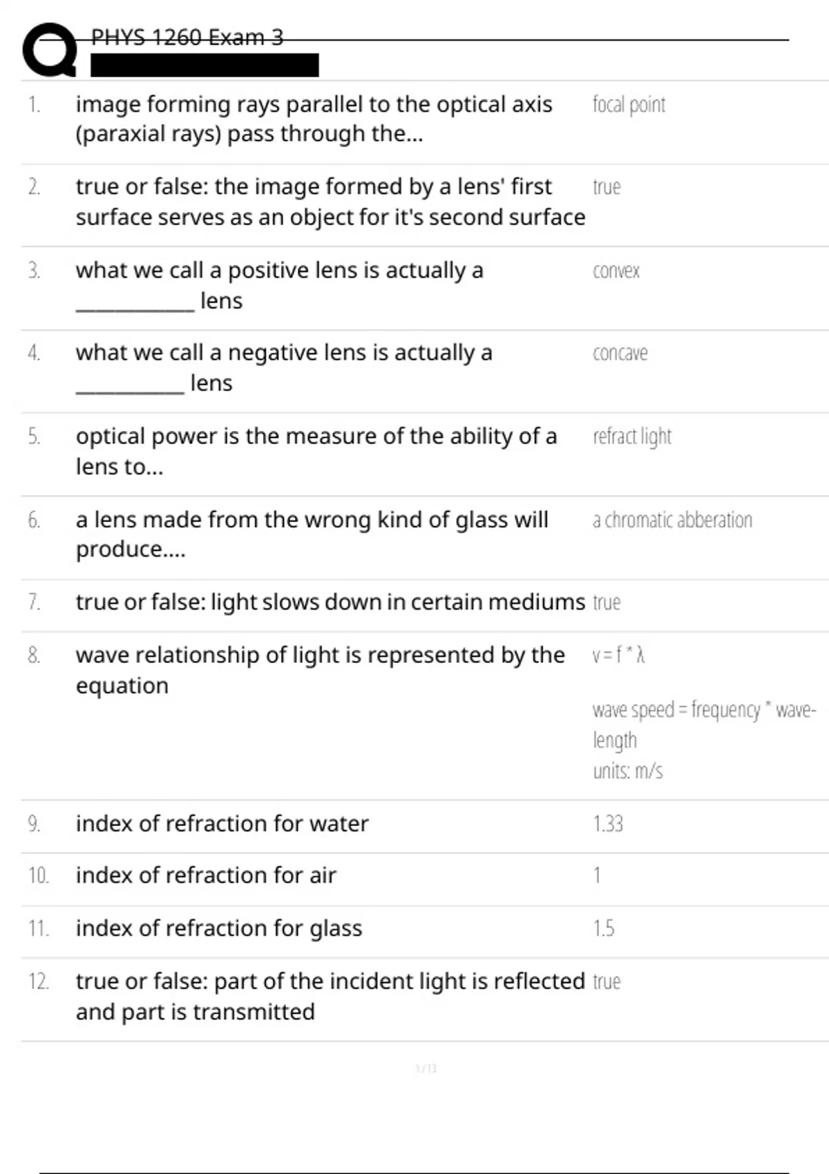 PHYS 1260 Exam 3 (2025) ACTUAL EXAM (DETAILED & ELABORATED ...