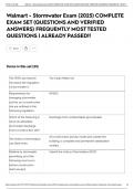 Walmart - Stormwater Exam &lpar;2025&rpar; COMPLETE EXAM SET &lpar;QUESTIONS AND VERIFIED ANSWERS&rpar; FREQUENTLY MOST TESTED QUESTIONS &vert; ALREADY PASSED&excl;&excl;