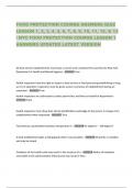FOOD PROTECTION COURSE ANSWERS QUIZ  LESSON 1&comma; 2&comma; 3&comma; 4&comma; 5&comma; 6&comma; 7&comma; 8&comma; 9&comma; 10&comma; 11&comma; 12&comma; & 13  &sol; NYC FOOD PROTECTION COURSE LESSON 1  ANSWERS UPDATED LATEST VERSION