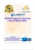 CRI3701 Assignment 1 Semester 1 &vert; Due 27 March 2025&period;&period; &lpar;COMPLETE ANSWERS&rpar; 100&percnt; TRUSTED Complete&comma; trusted solutions and explanations