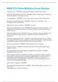 MSN 570 Patho Midterm Exam Review