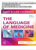 TEST BANK FOR THE LANGUAGE OF MEDICINE 13TH EDITION BY  Davi-Ellen Chabner ISBN 978-0443107795 COMPLETE GUIDE 100&percnt; VERIFIED A&plus; GRADE ASSURED &excl;&excl;&excl;&excl;LATEST UPDATE&excl;&excl;&excl;&excl;&excl;