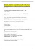 MICHIGAN LIFE&comma; ACCIDENT&comma; AND HEALTH EXAM PREP QUESTIONS WITH CORRECT ANSWERS 2025&period;pdf
