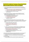 NURSING Predictor Version 2 Exam Questions With Verified Answers 2025&sol;26 Update