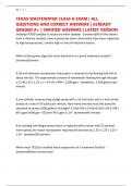 TEXAS WASTEWATER CLASS A EXAM &vert; ALL QUESTIONS AND CORRECT ANSWERS &vert; ALREADY GRADED A&plus; &vert; VERIFIED ANSWERS &vert; LATEST VERSION