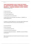 TEXAS WASTEWATER CLASS C EXAM TEST BANK &vert; ALL QUESTIONS AND CORRECT ANSWERS &vert; ALREADY GRADED A&plus; &vert; VERIFIED ANSWERS &vert; LATEST VERSION