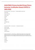 AAAI&sol;ISMA Primary Aerobic&sol;Group Fitness Instructor Certification Newest RATED A&plus; 100&percnt; PASS