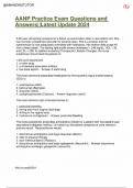 AANP ACTUAL EXAM QUESTIONS LATEST UPDATE 2024 WITH CORRECT DETAILED AND VERIFIED ANSWERS&sol; A&plus; GRADE