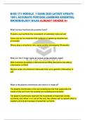 BIOD 171 MODULE  1 EXAM 2025 LATEST UPDATE 100&percnt; ACCURATE PORTAGE LEARNING ESSENTIAL MICROBIOLOGY W&sol;LAB ALREADY GRADED A&plus;