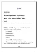 HSC124 Professionalism in Health Care &lpar;EU&rpar; Final Exam Review 2025 &lpar;Qns & Ans&rpar;&period;