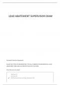 LEAD PAINT ABATEMENT SUPERVISOR REVIEW &lpar;A&plus; GRADED 100&percnt; VERIFIED&rpar;