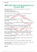MBIO 3401 Exam 3 Study Questions and Answers 2025