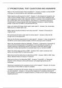 LT PROMOTIONAL TEST QUESTIONS AND ANSWERS