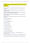 CRMA test exam questions with correct answers