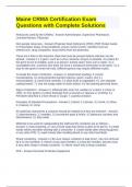 Maine CRMA Certification Exam Questions with Complete Solutions