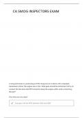 SMOG INSPECTOR BAR EXAM PRACTICE QUESTIONS WITH COMPLETE SOLUTIONS