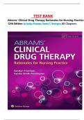 TEST BANK Abrams&rsquo; Clinical Drug Therapy Rationales for Nursing Practice 12th Edition by Geralyn Frandsen&comma; Sandra S&period; Pennington All Chapters