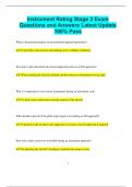 Instrument Rating Stage 2 Exam Questions and Answers Latest Update  100&percnt; Pass