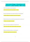 Instrument Stage 3 Questions and Answers Latest Update 100&percnt; Pass