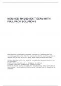 NGN HESI RN 2024 EXIT EXAM WITH FULL PACK SOLUTIONS