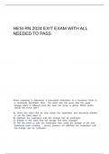 HESI RN 2024 EXIT EXAM WITH ALL NEEDED TO PASS