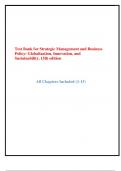 Test Bank for Strategic Management and Business Policy&colon; Globalization&comma; Innovation&comma; and Sustainability&comma; 15th edition by Thomas L&period; Wheelen&comma; All Chapters
