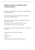 PRAV 101 Exam 2 questions with verified answers 