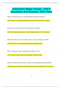 Instrument Stage 3 Exam - Part 2 Questions and Answers 100&percnt; Pass