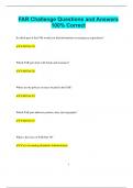 FAR Challenge Questions and Answers  100&percnt; Correct