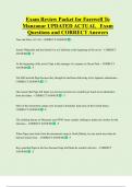 Exam Review Packet for Farewell To  Manzanar UPDATED ACTUAL   Exam  Questions and CORRECT Answers 