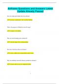 Airframe Questions and Answers Latest  Update Already Passed