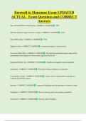 Farewell to Manzanar Exam UPDATED  ACTUAL   Exam Questions and CORRECT  Answers 