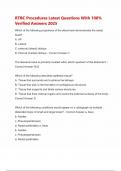 RTBC Procedures Latest Questions With 100&percnt; Verified Answers 2025