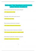 Helicopter Test Questions and Answers  Latest Version Graded A&plus;