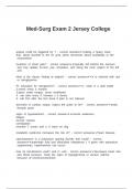 Med-Surg Exam 2 Jersey College