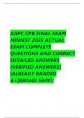 AAPC CPB FINAL EXAM NEWEST 2025 ACTUAL EXAM COMPLETE  QUESTIONS AND CORRECT DETAILED ANSWERS &lpar;VERIFIED ANSWERS&rpar; &vert;ALREADY GRADED A&plus;&vert;BRAND NEW&excl;&excl;