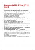Electronics CMOS & OP-Amp&comma; ATT FC Week 9 Exam 2025&sol;2026 Questions With Completed & Verified Solutions&period;