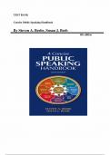 Test Bank for Concise Public Speaking Handbook&comma; A&comma; 6th edition by Steven A&period; Beebe&comma; All Chapters 