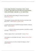  LIVE FIRE INSTRUCTOR PRACTICE TEST LATEST 2025-2026 EXAM UPDATE QUESTIONS AND ANSWERS &vert; GRADE A&plus; GUARANTEE