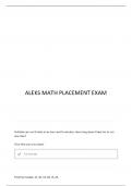 MATH PLACEMENT TEST PRACTICE QUESTIONS AND VERIFIED ANSWERS&vert; 100&percnt; CORRECT&vert; GRADE A