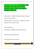 Zoology UTA Exam 4 2024&sol;2025 Exam  Questions with Detailed Verified  Answers &lpar;100&percnt; Correct Answers&rpar; &vert;  Already Graded A&plus;