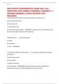 REAL ESTATE FUNDAMENTALS EXAM 2025 &vert; ALL QUESTIONS AND CORRECT ANSWERS &vert; GRADED A&plus; &vert; VERIFIED ANSWERS &vert; LATEST EDITION &lpar;JUST RELEASED&rpar;