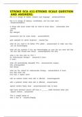 STROKE SCA 411-STROKE SCALE ANSWERS