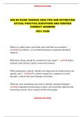 ASE B6 EXAM&colon; DAMAGE ANALYSIS AND ESTIMATING  ACTUAL PRACTICE QUESTIONS AND VERIFIED  CORRECT ANSWERS  100&percnt; PASS 