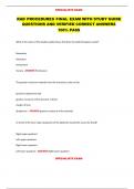 RAD PROCEDURES FINAL EXAM WITH STUDY GUIDE  QUESTIONS AND VERIFIED CORRECT ANSWERS  100&percnt; PASS