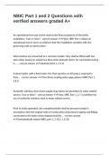 NBIC Part 1 and 2 Questions with verified answers graded A&plus;