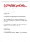 ASE BRAKES A5 TEST EXAMS 1&comma; 2&comma; AND 3 &vert; ALL QUESTIONS AND CORRECT ANSWERS &vert; ALREADY GRADED A&plus; &vert; VERIFIED ANSWERS &vert; LATEST VERSION 2025