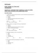 Test Bank for Basic Medical Language&comma; 7th Edition &lpar;LaFleur Brooks&comma; Levinsky&rpar; &vert; Lesson 1-12 &vert; All Chapters Covered