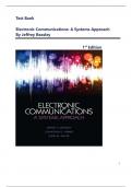 Test Bank for Electronic Communications&colon; A Systems Approach 1st Edition by Jeffrey Beasley&vert; All Chapters Included&vert; LATEST UPDATE