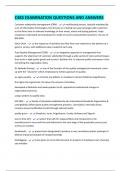 C483 EXAMINATION QUESTIONS AND ANSWERS
